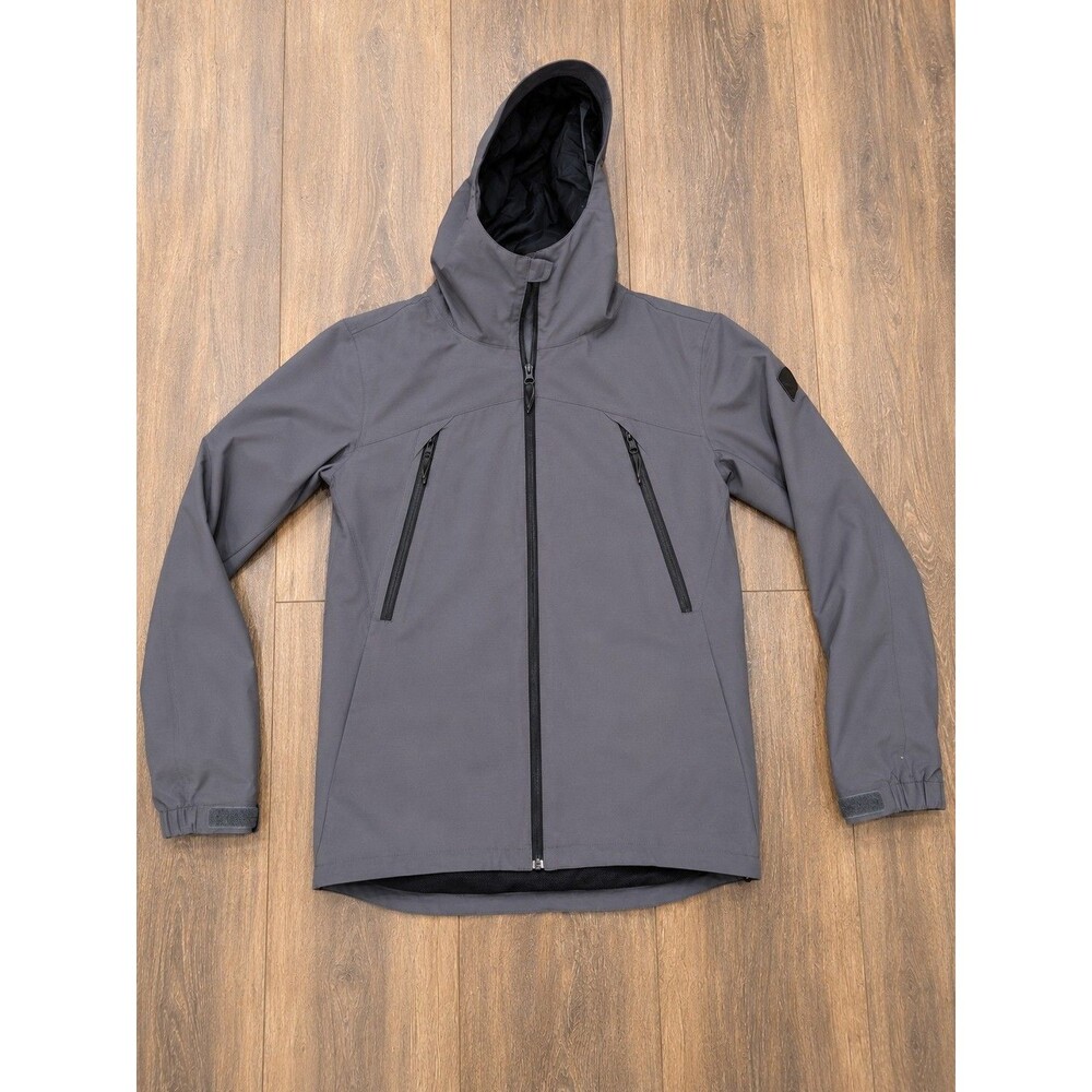 Burton Mens Gray Living Lining Hooded Snowboard Ski Jacket Size M